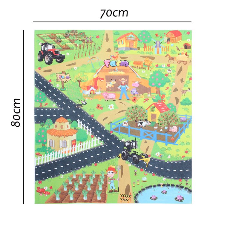 Tempsa 70X80Cm Tapis De Jeu En Tissu Non Tissé Pour Enfants … intérieur Grand Jardin D Enfant Playmobil