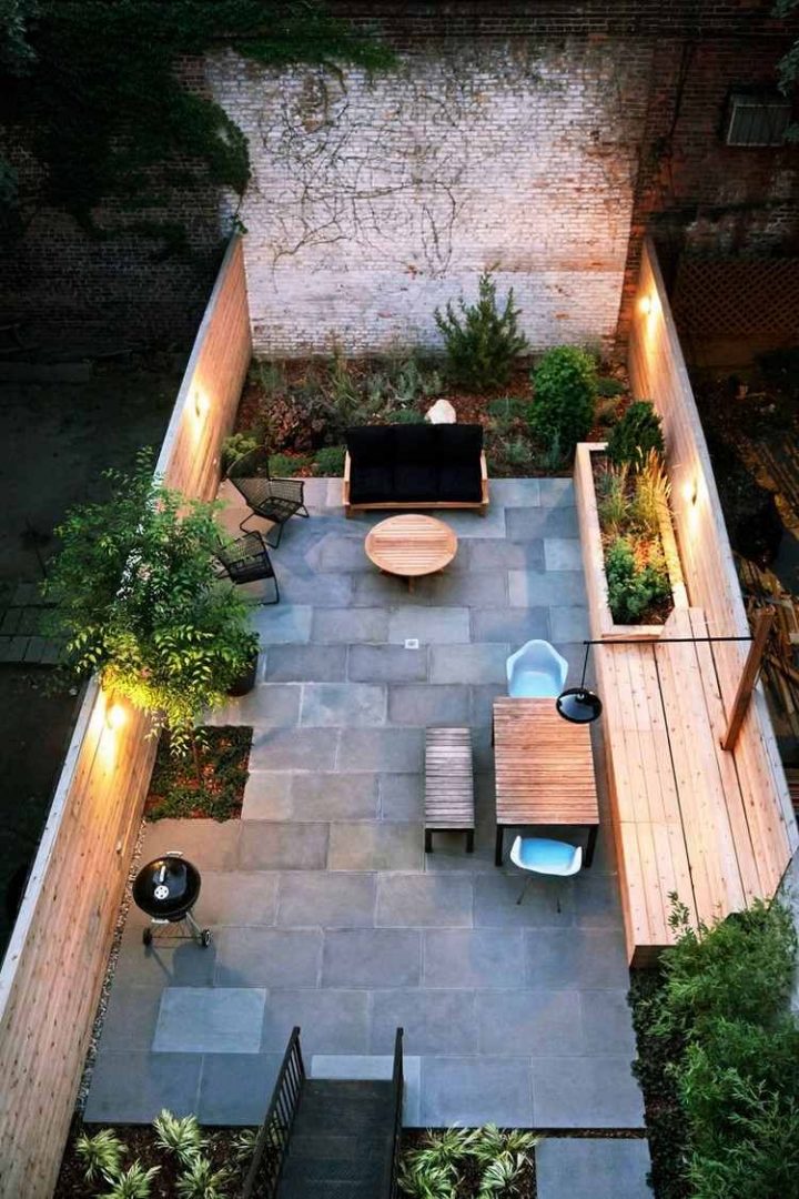 Terrasse De Jardin Moderne – Planification Et Conception … intérieur Aménagement Terrasse Et Jardin Photo