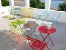 Terrasse Haute En Couleur Multicolore Meuble De Jardin Table ... tout Salon De Jardin En Fer Coloré