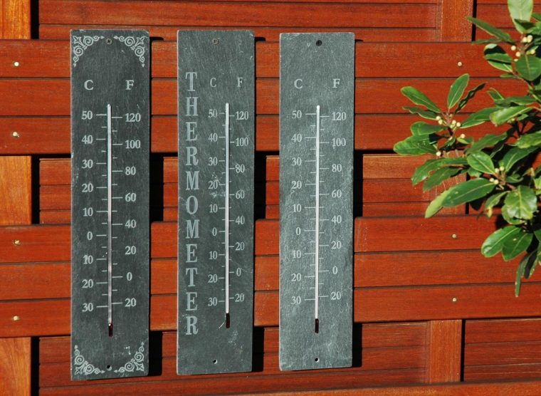 Thermomètre De Jardin En Schiste destiné Thermometre De Jardin