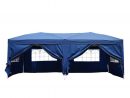 Tonnelle Tente De Reception Pliante Pavillon Chapiteau Barnum 3 X 6 M Bleu  Cote Demontables concernant Tente De Jardin Pliante
