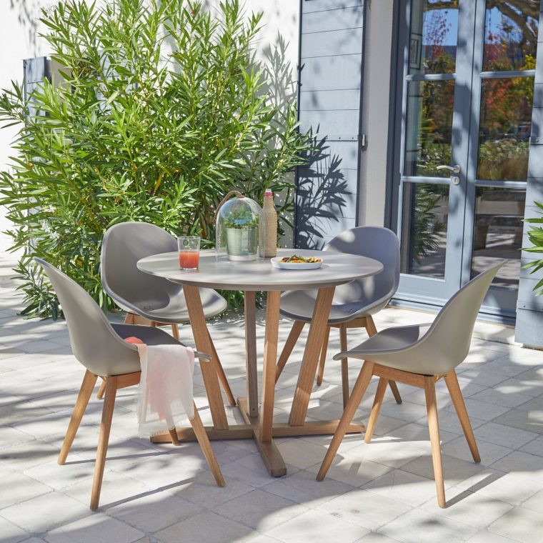 Un Salon De Jardin Au Style Scandinave | Leroy Merlin dedans Leroy Merlin Table De Jardin En Resine