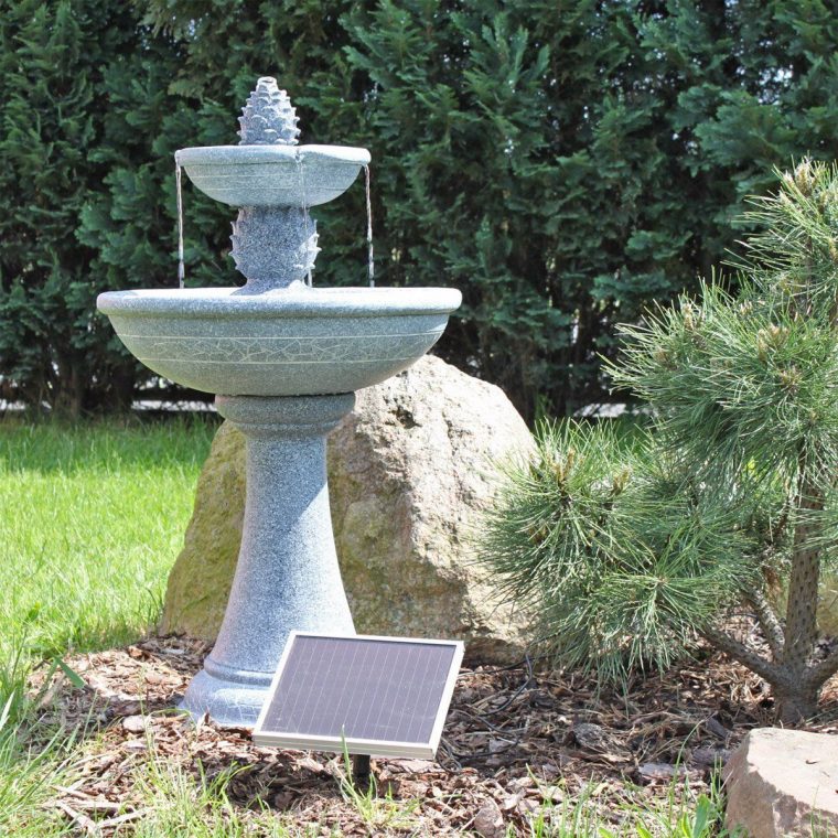 Une Jolie Fontaine Solaire Pour Jardin Zen En Extérieur … encequiconcerne Fontaine Solaire Exterieur Jardin