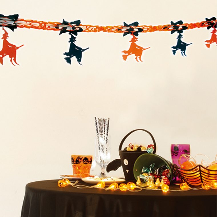 Us $0.83 48% Off|Halloween Paper Garland Baby Shower Kids Party Decoration  Hanging Bunting Banners String Streamer Flags Party Supplies#p7-In Party … destiné Deco Jardin Halloween