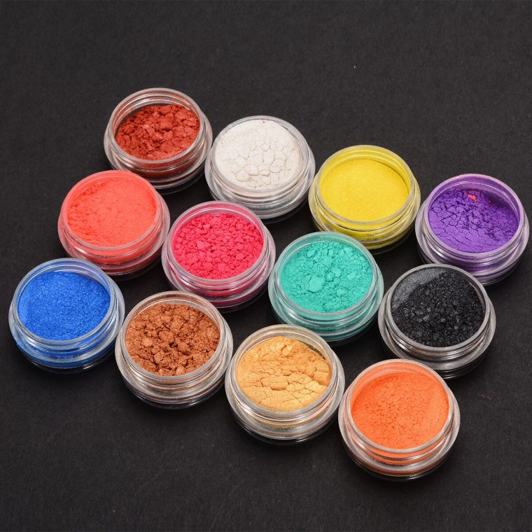 Us $4.56 40% Off|12Pcs Colors Soap Dye Shimmer Natural Mineral Mica Powder  Pigments For Jewelry Making Cutting Dies Paper Decor Diy Crafts|Diy Craft  … à Decoration Minerale Jardin