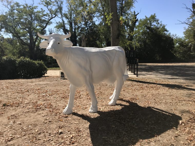 Vache Xl Résine Blanc Uni destiné Vache En Resine Pour Jardin
