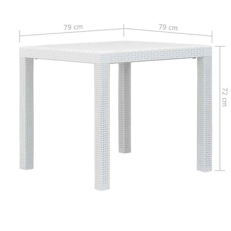 Vidaxl Table De Jardin Blanc 220X90X72 Cm Plastique Aspect … encequiconcerne Table De Jardin Plastique Blanc