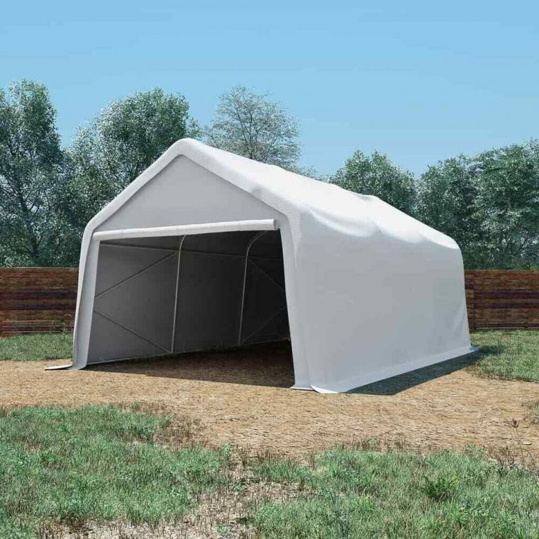 Vidaxl Tente De Rangement Pvc 4X6 M Blanc Tente De Jardin … avec Tente De Jardin Pas Cher