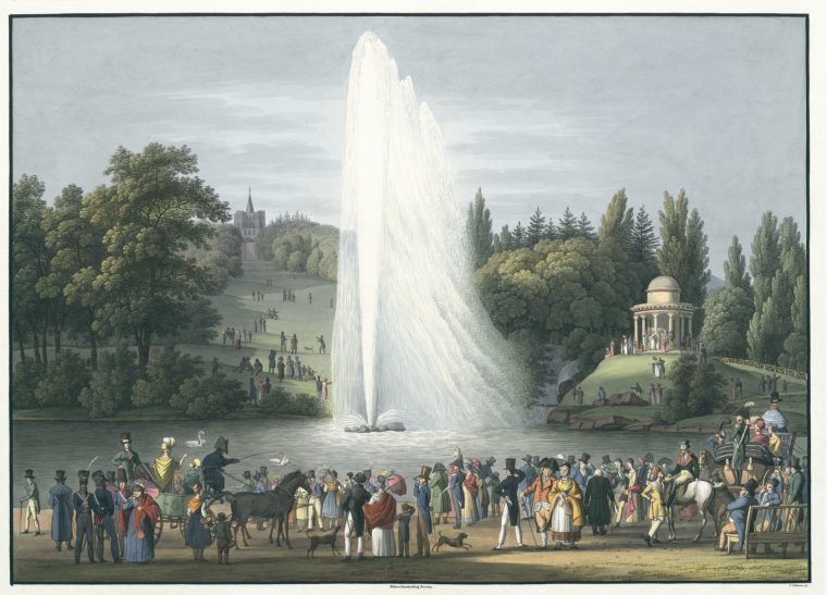 Vue De La Grande Fontaine Au Jardin De Wilhelmshöhe Près De … dedans Grande Fontaine De Jardin