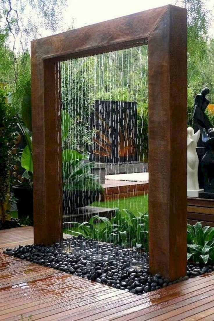 60 Idées D'aménagement Paysager De Jardin Cascade … destiné Fontaine De Jardin Moderne