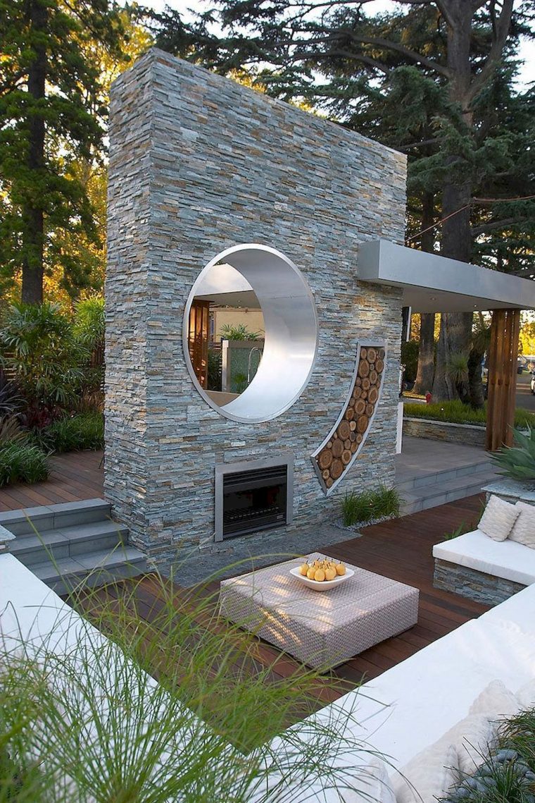 70 Finest Outside Fireplaces Desigen Concepts | Fontaine De … concernant Fontaine De Jardin Moderne