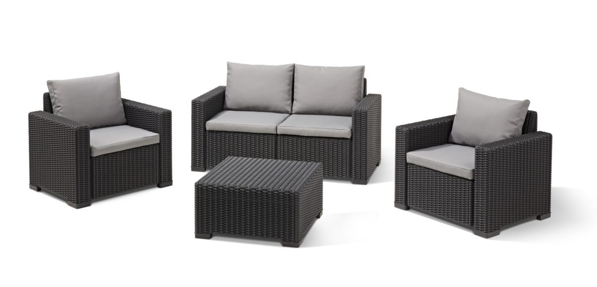 Allibert California Lounge Set Graphite Two Seater - Allibert serapportantà Allibert California