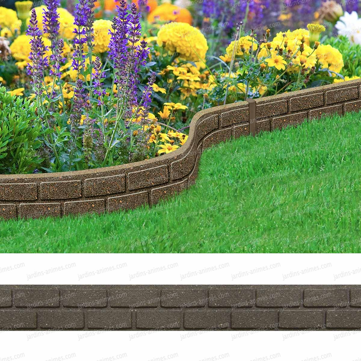 Amispol 12 Mètres Bordure De Gazon En Plastique 125/4 Mm De ... destiné Bordure Jardin Flexible