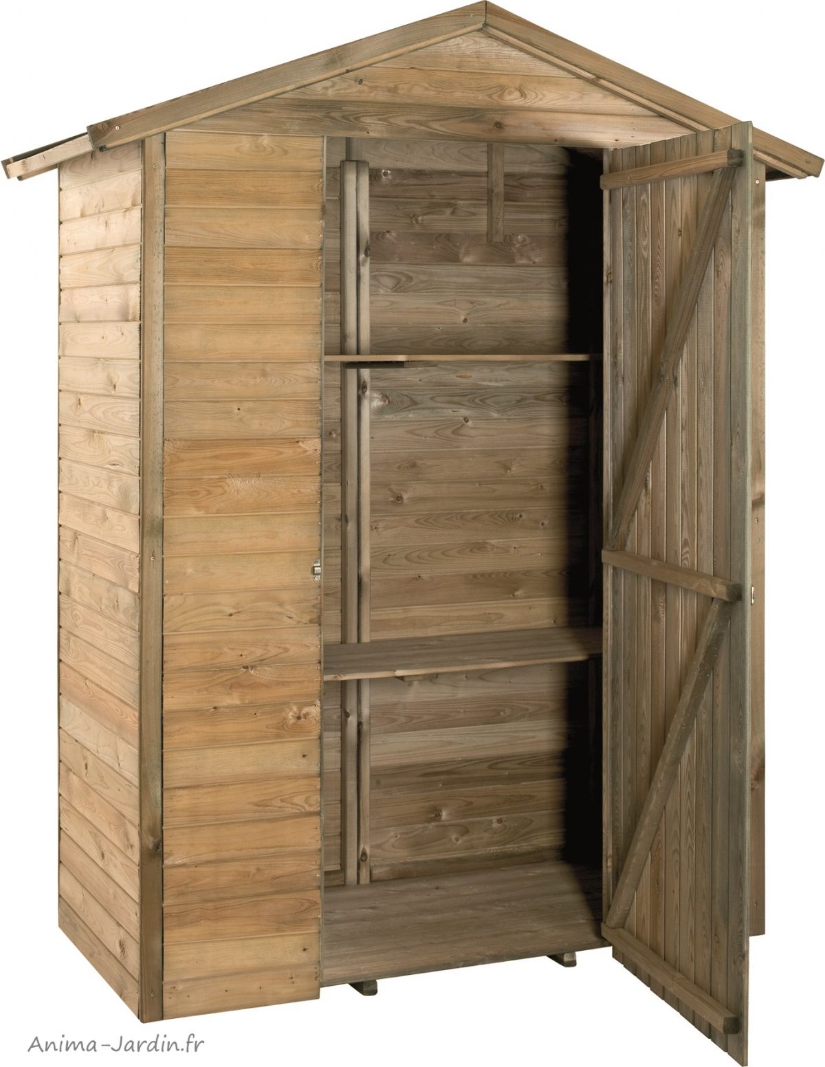 Armoire De Rangement, Bois Autoclave, 0,98 M², Petit Abri De ... destiné Rangement Jardin Pas Cher