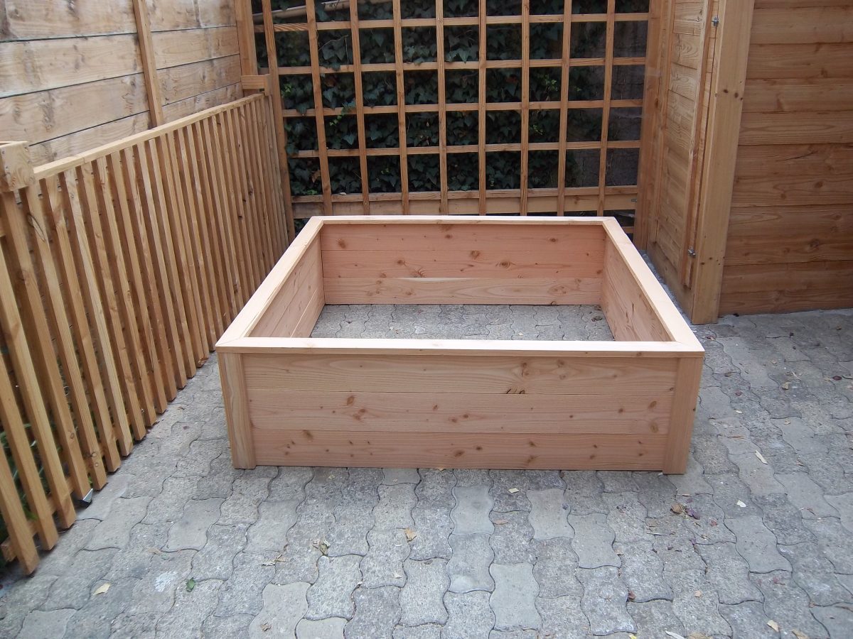 Bac Potager Carré H.45Cm En Bois 150X150 - Nouvelle Gamme, Montage Par Vis tout Carre Potager 150X150