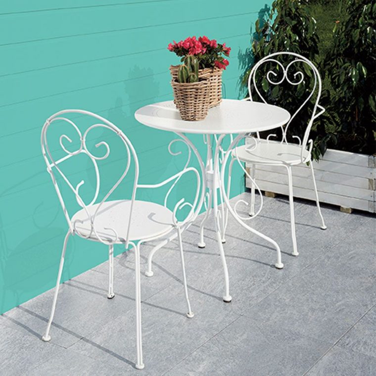 Blooma Flores Ferforje Sandalye Beyaz – Koçtaş | Tasarım … à Table De Jardin Blooma