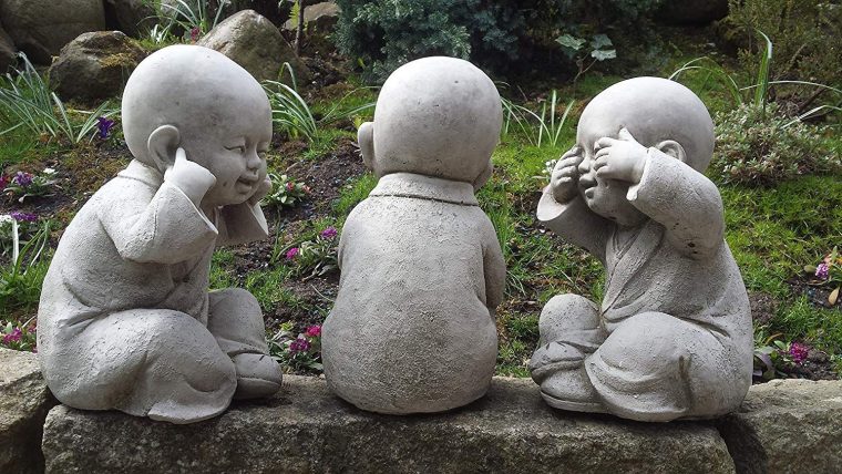 Bouddha Dire, Voir, Entendre-Décoration Asiatique-Lot De 3 … à Bouddha Deco Jardin