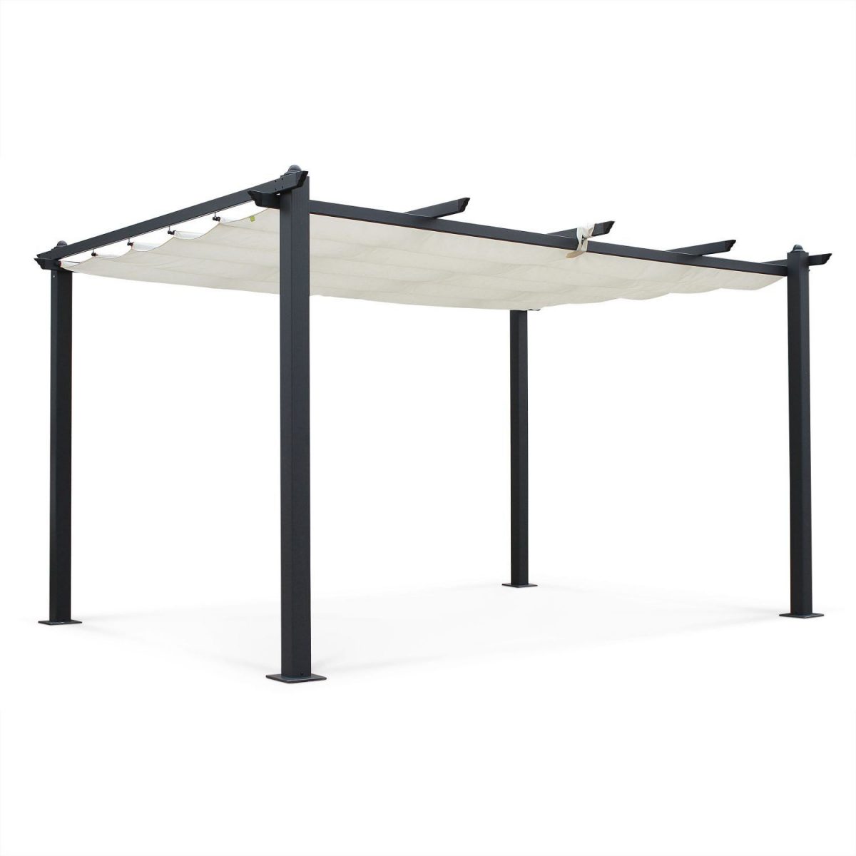 Condate 3X4M Gazebo Sliding Retractable Shade Ecru ... serapportantà Alice Garden Tonnelle