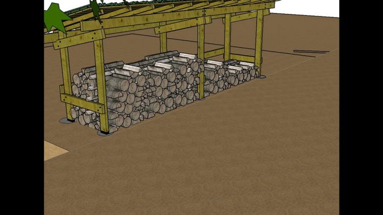 Construire Un Abri Pour Le Bois De Chauffage Explications En Images 3D serapportantà Construire Abri Bois