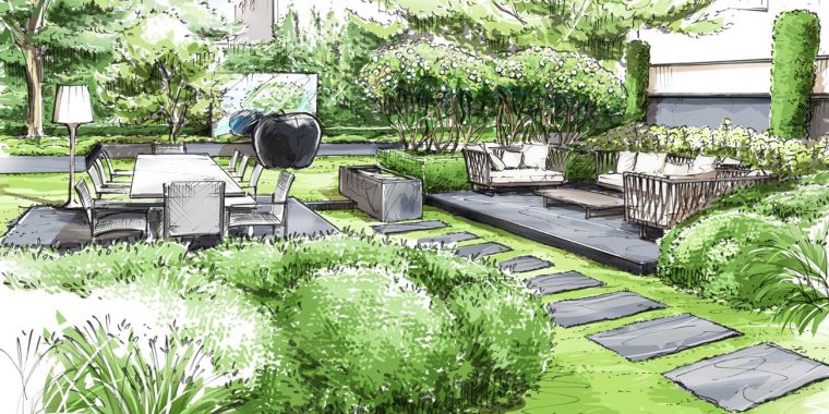 Épinglé Par Lourdes Herreros Sur Diseño De Jardines | Plans … concernant Architecte Exterieur Jardin