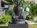 Fontaine De Jardin Bouddha Assis 1 M 20 Patiné Noir avec Bouddha Deco Jardin