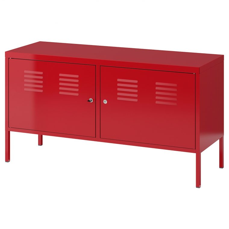 Ikea Ps Armoire Métallique – Rouge 119X63 Cm tout Meuble Occasion Ikea