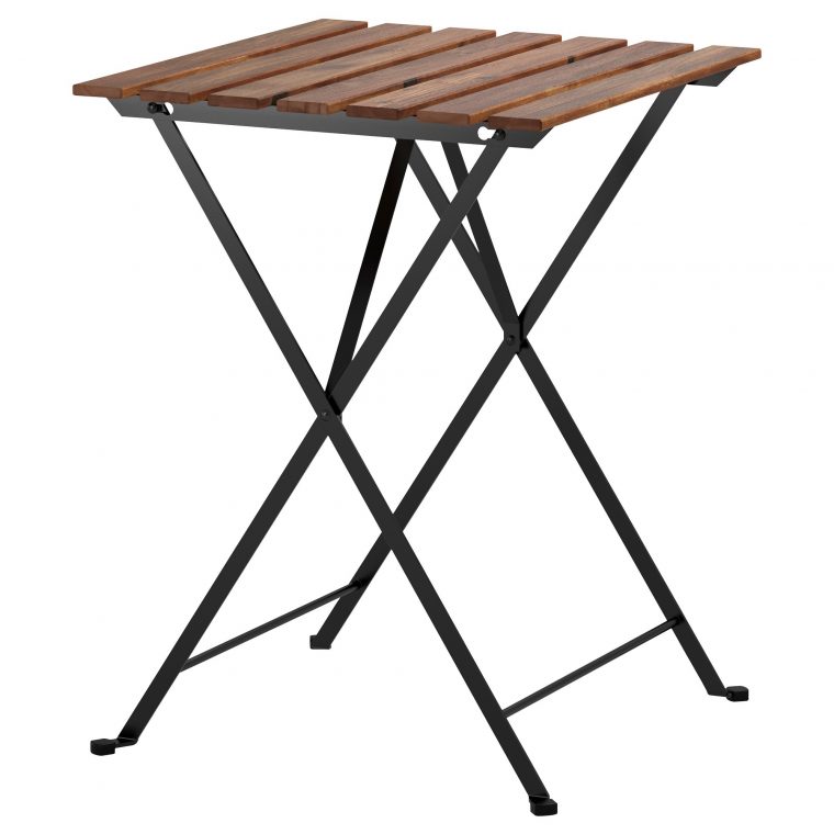 Ikea – Tärnö Table, Extérieur Noir Acacia, Acier Teinté Gris … dedans Ikea Table Pliante Jardin