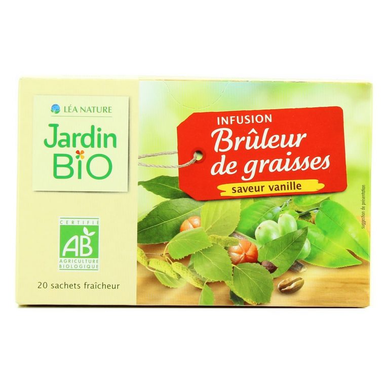 Jardin Bio Infusion Bio Brûleur De Graisses Saveur Vanille, 20 Sachets tout Infusion Jardin Bio