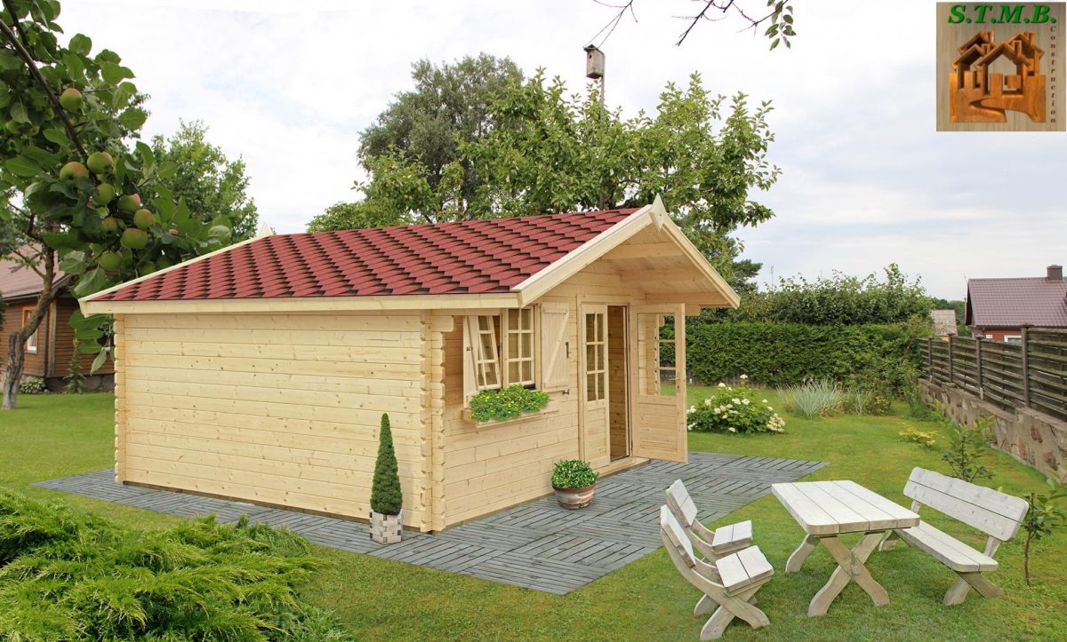 Kit Chalet En Bois Habitable De Loisirs Laurier 20 De 20 M² - Stmb  Construction pour Chalet En Bois Habitable 20M2