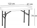 Mobilier De Jardin Tables Table Pliante Rectangulaire 122Cm ... à Table Jardin Pliante