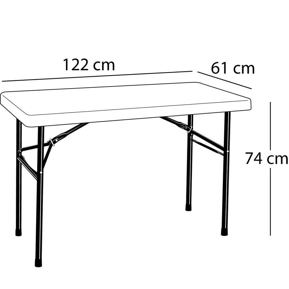 Mobilier De Jardin Tables Table Pliante Rectangulaire 122Cm ... destiné Table De Jardin Pliante