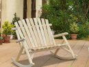 Outsunny 2 Person Fir Wood Rustic Outdoor Patio Adirondack ... destiné Fauteuil Adirondack Occasion