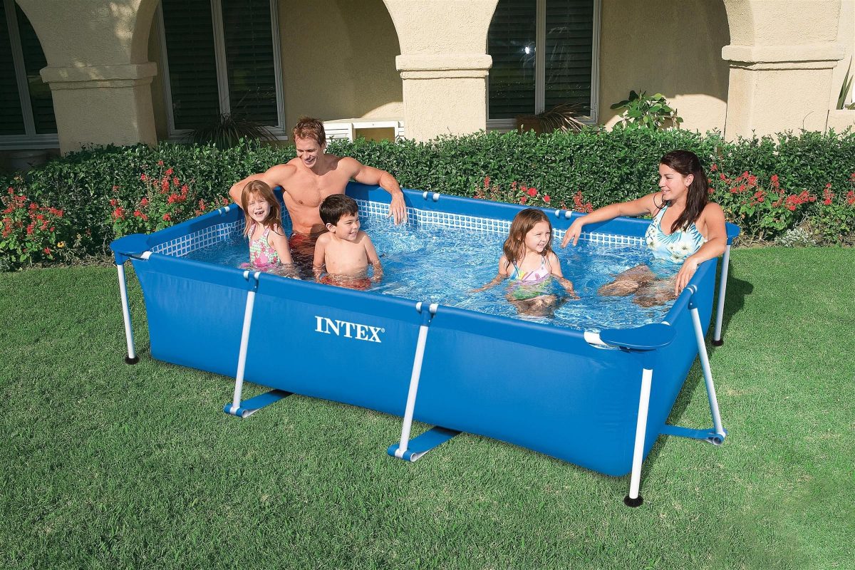 Piscina Fuori Terra Intex 28272 Frame Rettangolare ... dedans Piscine 3X2