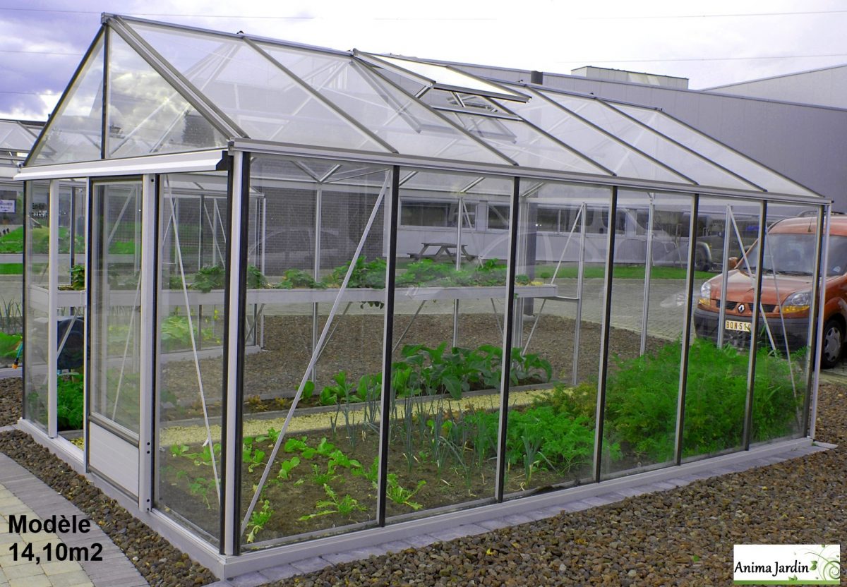 Serre Jardin Horticole, 14,10 M2, En Verre Trempé, Aluminium, Serre Euro  Maxi, Achat serapportantà Serre De Jardin Polycarbonate 10M2