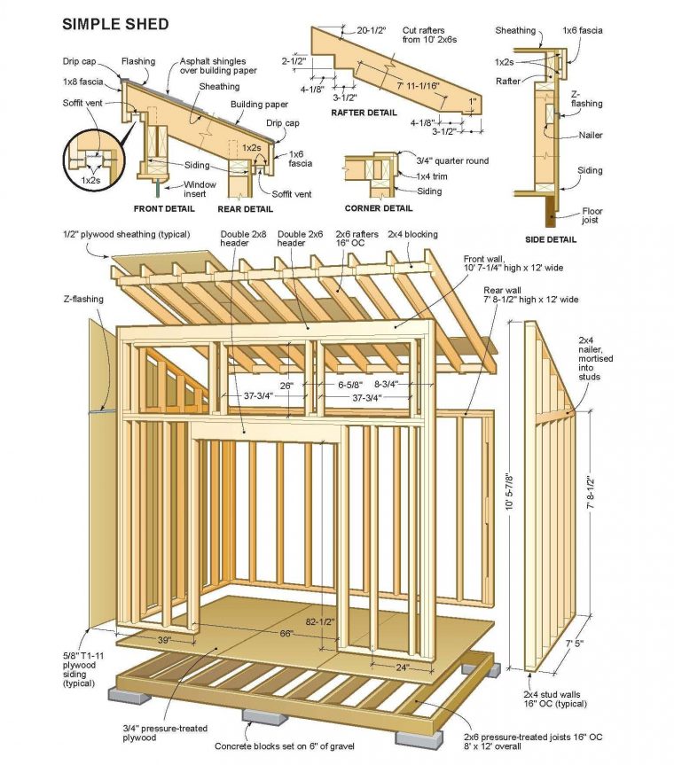 Simple Shed Plans | Furniture Building | Hangar À Bois, Abri … concernant Hangar Jardin Bois