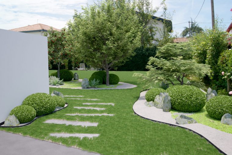 Stunning Idee Jardin Entree Maison Pictures Awesome – Jardin … destiné Paysagiste Jardin Zen