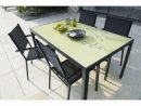 Table Extérieur Rosario Noir Et Vert Bambou avec Table De Jardin Bricorama
