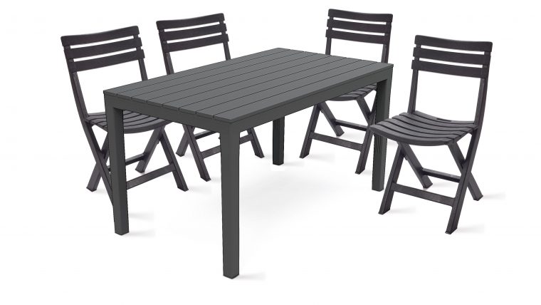 Table Jardin Plastique Et Chaises Pliantes avec Table De Jardin En Plastique Pas Cher
