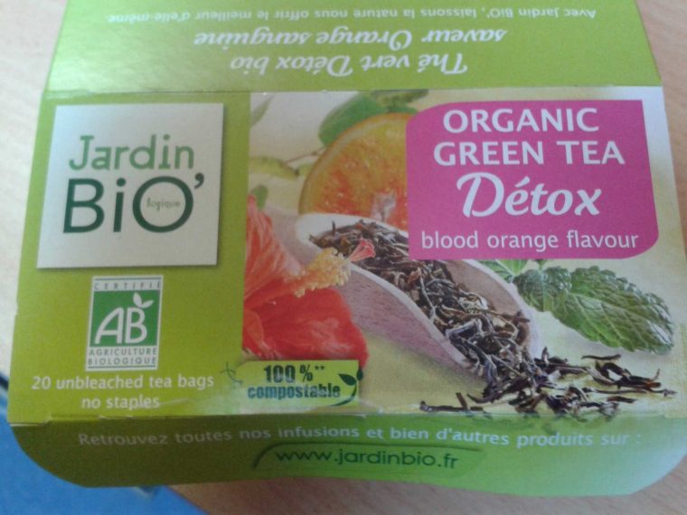 Thé Vert Detox Arôme Orange Sanguine – Jardin Bio – 30 G à Infusion Jardin Bio