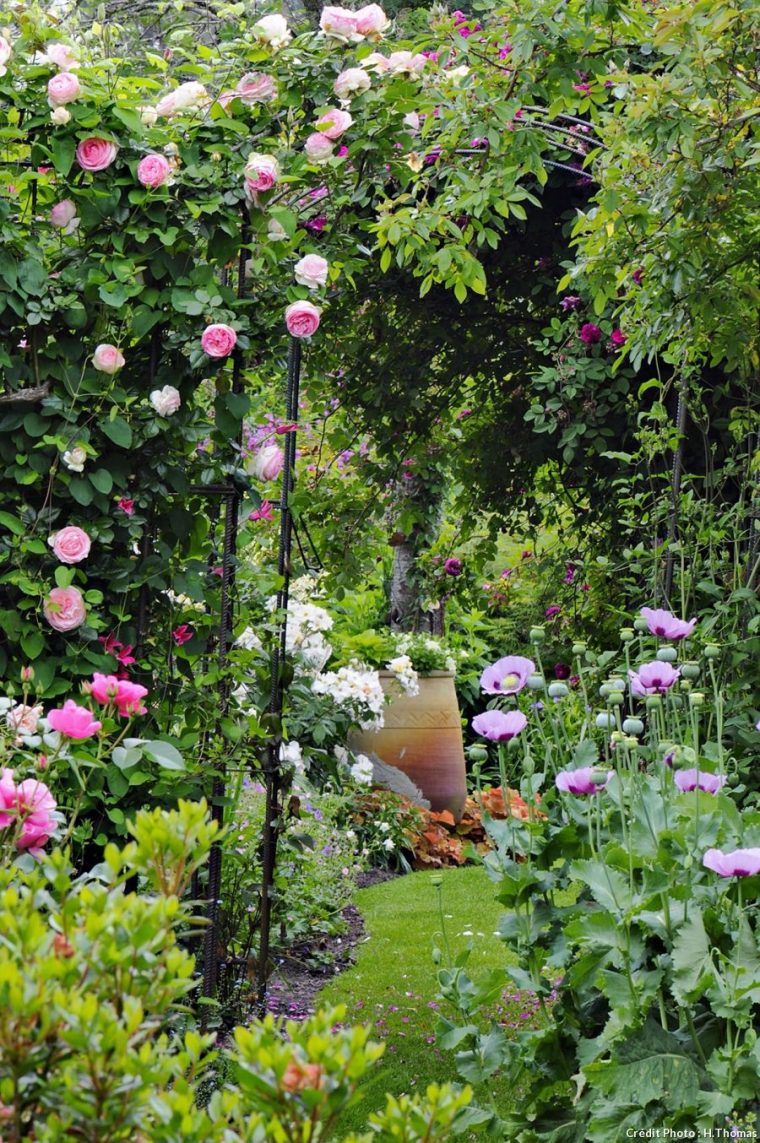 Un Jardin De Roses Et De Vivaces Dans Les Landes | Aménager … intérieur Detente Jardin