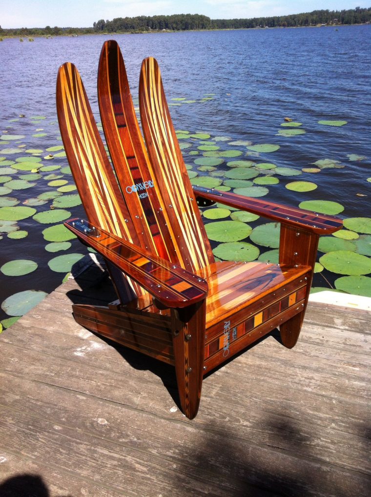 Water Ski Adirondack Chair | Plastic Patio Chairs, Cottage … serapportantà Fauteuil Adirondack Occasion