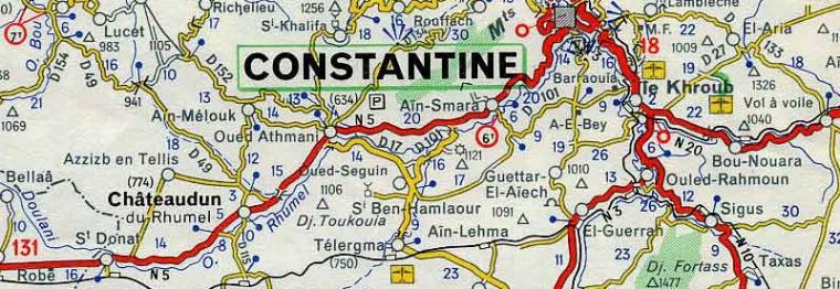 constantine algerie carte