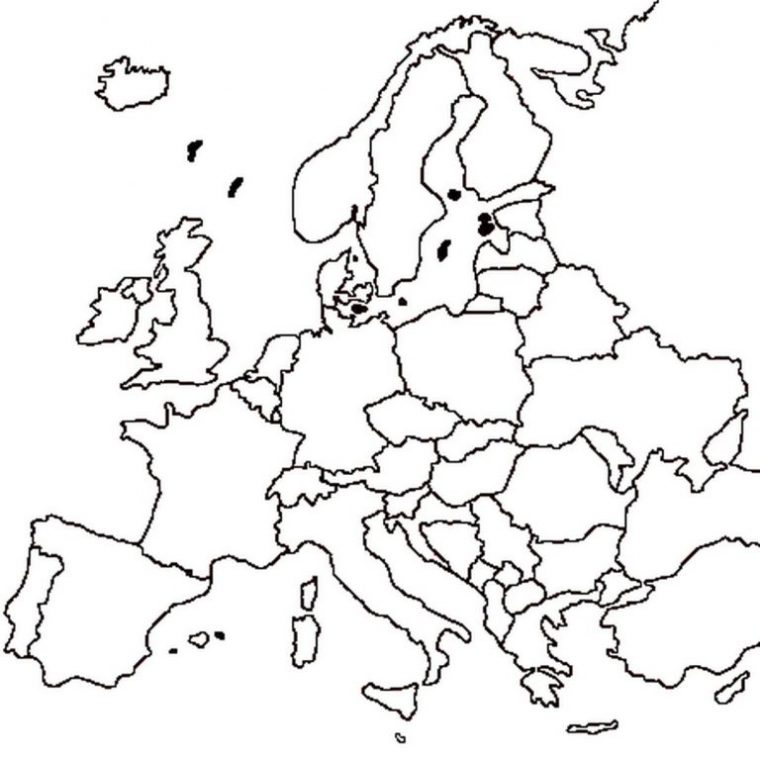 carte de l union européenne vierge
