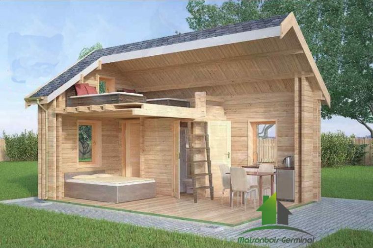 Abri De Jardin Habitable Avec Mezzanine – Les Cabanes De … pour Chalet Habitable 10M2