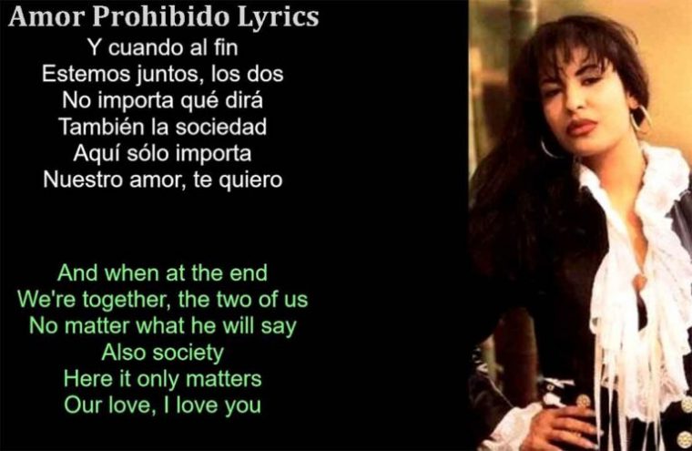 Amor Prohibido Lyrics – Selena – Letra – Lyricsang concernant Letra El Jardin Prohibido