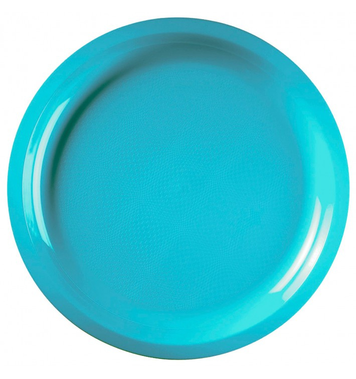 Assiette Plastique Réutilisable Turquoise Pp Ø290Mm (300 Utés) à Assiette En Plastique Rigide