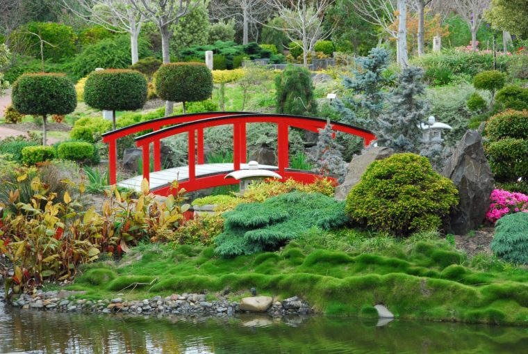 Banco De Imágenes Gratis: Jardín Japonés Con Plantas … concernant Jardines Con Flores