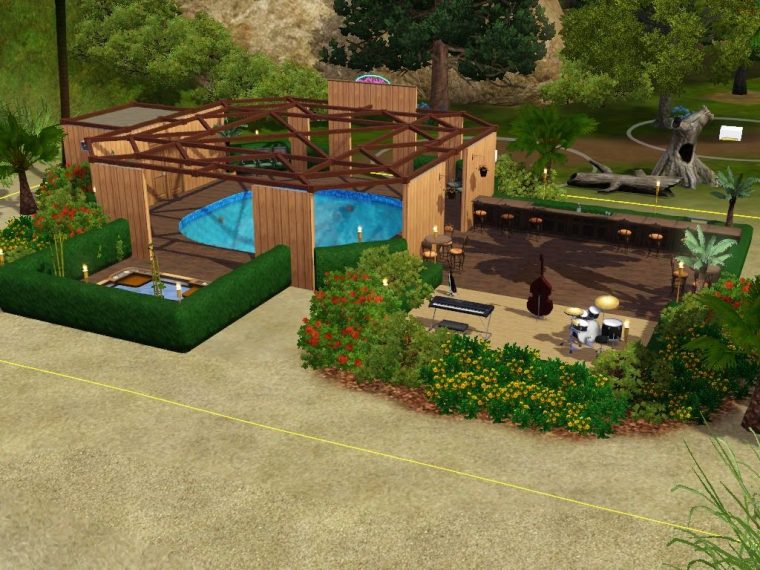 Beachside Lounge – Mysimrealty | Contemporary … destiné Los Sims 3 Patios Y Jardines