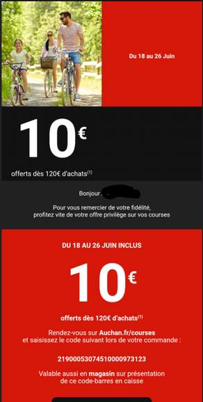 [Carte Waaoh] 10€ De Réduction Dès 120€ D'Achat – Dealabs concernant Auchan Dupleix