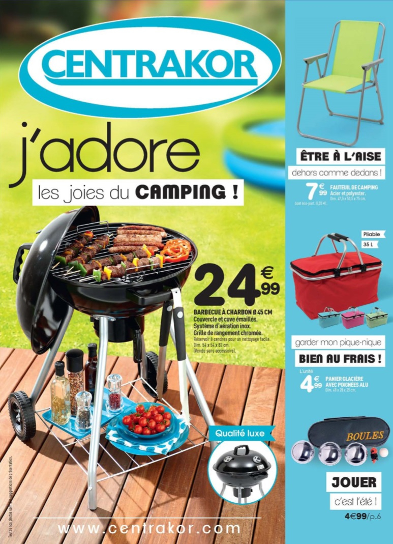 Catalogue Centrakor Offres Camping 2015 - Catalogue Az avec Parasol Centrakor